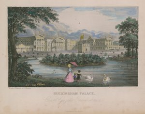 Vista geral do Palácio de Buckingham de Nathaniel Whittock