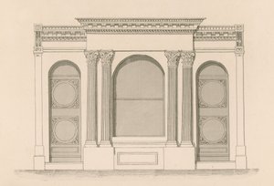 Loja de frente para a loja de vinhos e bebidas espirituosas do Sr. Maber, Tyndale Place, Islington de Nathaniel Whittock