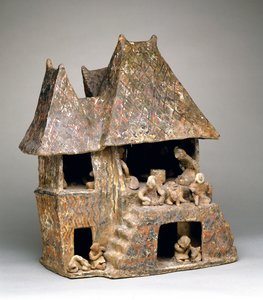 Casa na plataforma (louça de barro)