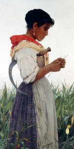 Ela ama-me, Ela não me ama (óleo sobre tela) de Nazareno Orlandi