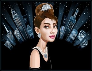 Audrey Hepburn, 2021 (digital) de Neale Osborne