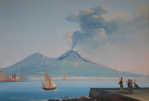 Vista da Baía de Nápoles com o Monte Vesúvio (óleo sobre tela)