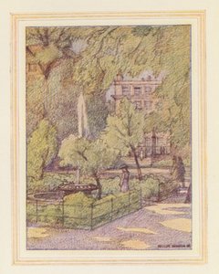 Nos Jardins do Templo, Pátio da Fonte (litografia a cores)