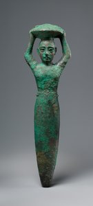 Figura de fundação do rei Shulgi de Ur, carregando uma cesta, c. 2094–2047 AC (cobre)