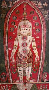 Shiva Purana, de Badgaon (guache em seda) de Nepalese School
