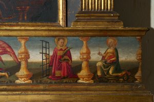 Detalhe da Coroação da Virgem (tempera na madeira)