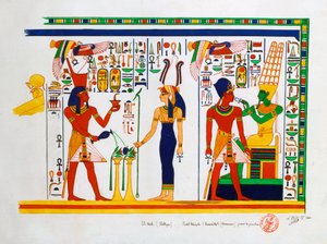 Mural de El-Kab, Egito, 1841 de Nestor l