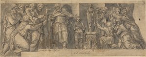 Cena da história antiga de Netherlandish 16th Century after Polidoro da Caravaggio