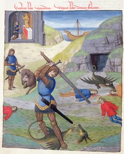 Ms 324 f.35 v. Cadmus, de Metamorfoses 10 de Ovídio, 1497 de Netherlandish School