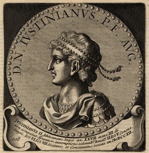 Retrato do Imperador Bizantino Justiniano II.