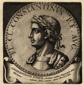 Retrato do Imperador Romano Constantino II. de Netherlandish School