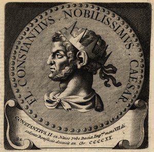 Retrato do Imperador Romano Constâncio II. de Netherlandish School