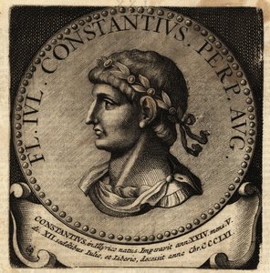Retrato do Imperador Romano Constâncio II. de Netherlandish School