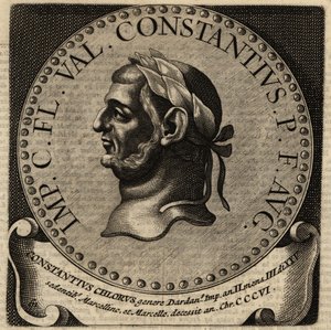 Retrato do Imperador Romano Constâncio I. de Netherlandish School