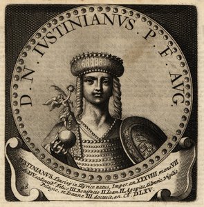 Retrato do Imperador Romano Justiniano I. de Netherlandish School