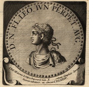 Retrato do Imperador Romano Leão II. de Netherlandish School
