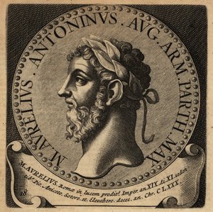Retrato do Imperador Romano Marcus Aurelius. de Netherlandish School