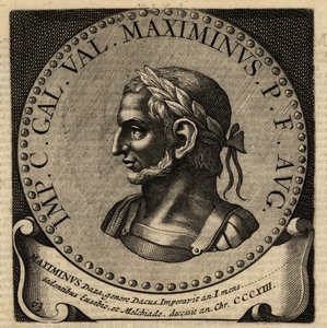 Retrato do Imperador Romano Maximinus II. de Netherlandish School