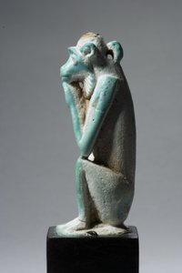 Amuleto de um macaco, 18a-19a dinastia, 1540-1186 (faiança) (veja também 270369)
