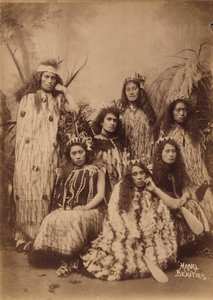 Mulheres Maori da Nova Zelândia (foto a p/b)