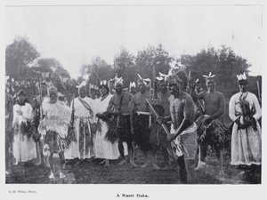 New Plymouth, Nova Zelândia: A Maori Haka (foto a p/b)