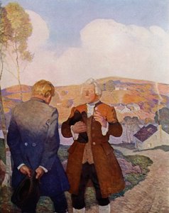 Ilustração para Kidnapped by Robert Louis Stevenson (cor litho) de Newell Convers (after) Wyeth