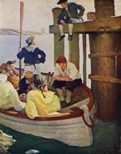 Ilustração para Kidnapped by Robert Louis Stevenson (cor litho) de Newell Convers (after) Wyeth