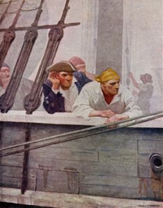 Ilustração para Kidnapped by Robert Louis Stevenson (cor litho) de Newell Convers (after) Wyeth