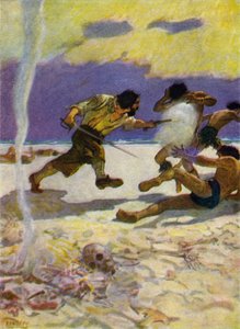 Ilustração para Robinson Crusoe (cor litho)