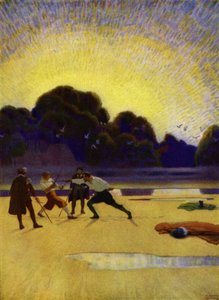 Ilustração para Westward Ho! de Charles Kingsley (cor litho) de Newell Convers (after) Wyeth