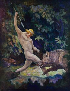 Odyssey: A caça ao javali (cor litho)