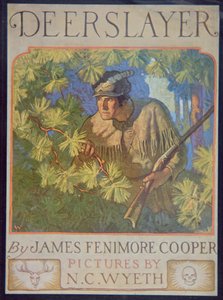 Capa do "The Deerslayer" de James Fennimore Cooper (1759-1851) 1929 (cor litho) de Newell Convers Wyeth