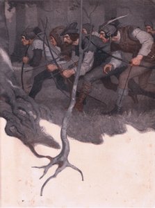 Design da capa interna, 1916 de Newell Convers Wyeth
