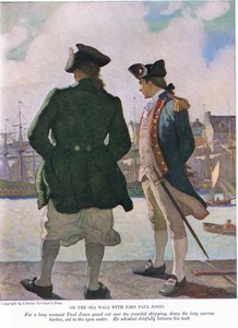 Na parede do mar com John Paul Jones: Por um longo momento John Paul olhou para o porto ao longo do porto, em 1928 de Newell Convers Wyeth