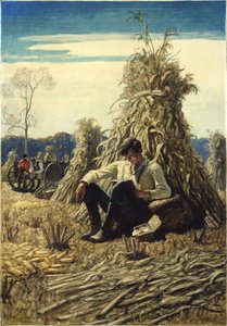 Peculiarsome Abe, 1940 (óleo no painel do Renascimento) de Newell Convers Wyeth