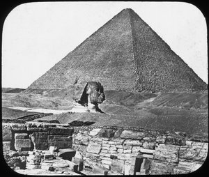 Grande Esfinge de Gizé, Egito, c1890.