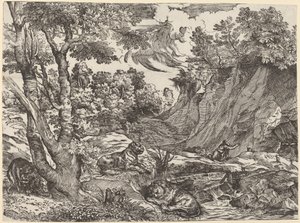 São Jerônimo no deserto de Niccolò Boldrini after Titian
