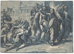 Cristo curando os leprosos, 1540-50., 1540-50. de Niccolo Vicentino