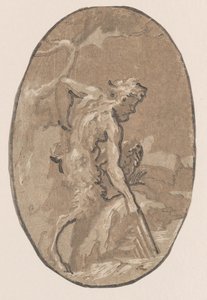Marsyas desenhando o Syrinx do rio, ca. 1540-50., c. 1540-50.