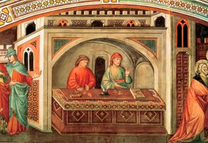 História de São Mateus, pormenor de um fresco de Niccolo di Pietro Gerini, c.1400
