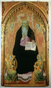Santo Antão Abade Segurando o Livro dos Antigos, 1371 de Niccolo di Tommaso