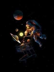 Compras espaciais dos astronautas de Nicebleed