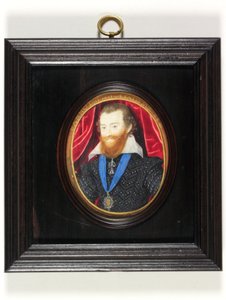 Ludovick Stuart, 2º Duque de Lennox e Richmond (esmalte) de Nicholas (after) Hilliard