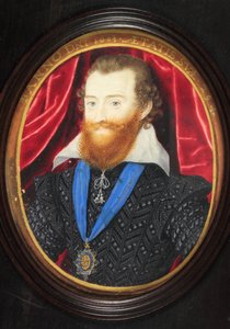 Ludovick Stuart, 2º Duque de Lennox e Richmond (esmalte) de Nicholas (after) Hilliard