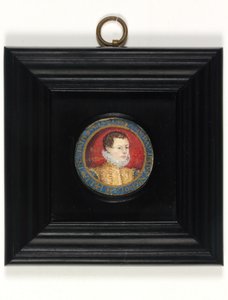 Presumido Auto-retrato do Artista, Idade 13, c.1560 (aquarela em velino) de Nicholas (attr.to) Hilliard