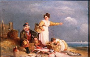 Fisherfolk com a Apanha