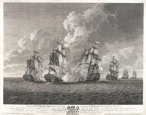 HMS "Mediator" perseguindo o "Menagere de Nicholas Pocock