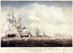 HMS "Pallas" depois de ter percorrido "La Minerve de Nicholas Pocock