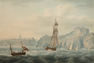 Porto de Tenby (aguarela sobre papel) de Nicholas Pocock