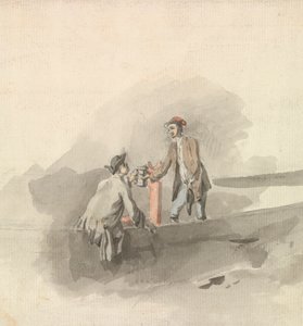 Dois Homens num Tanque de Reciclagem de Barcos (?) de Nicholas Pocock